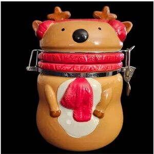Reindeer Ceramic Cookie Jar